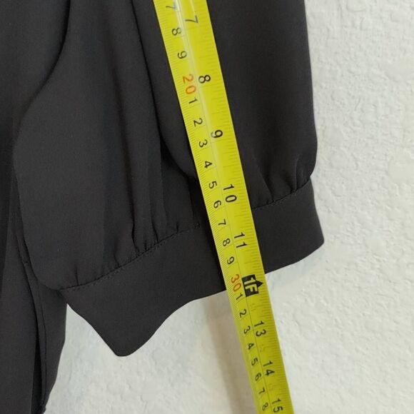 Lillys Top Womens Large Kloset Button Up Tulle Black - Picture 8 of 10